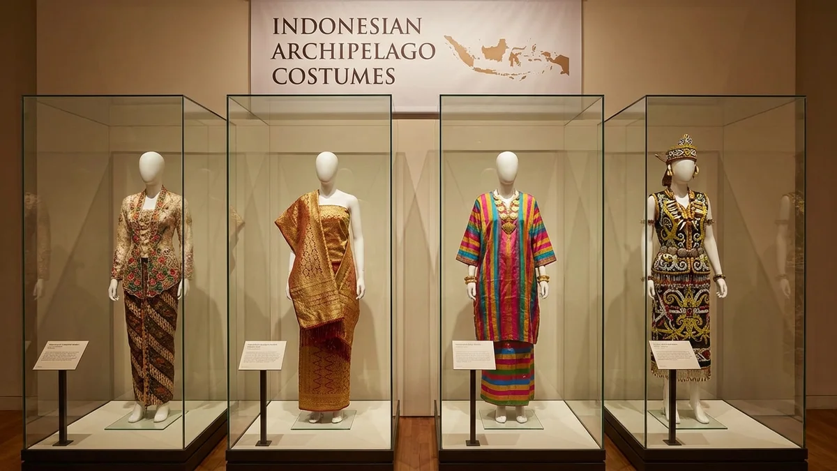 Regional Indonesian traditional costumes from different islands