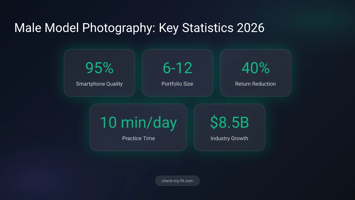 Male Model Pics Statistics Infographic
