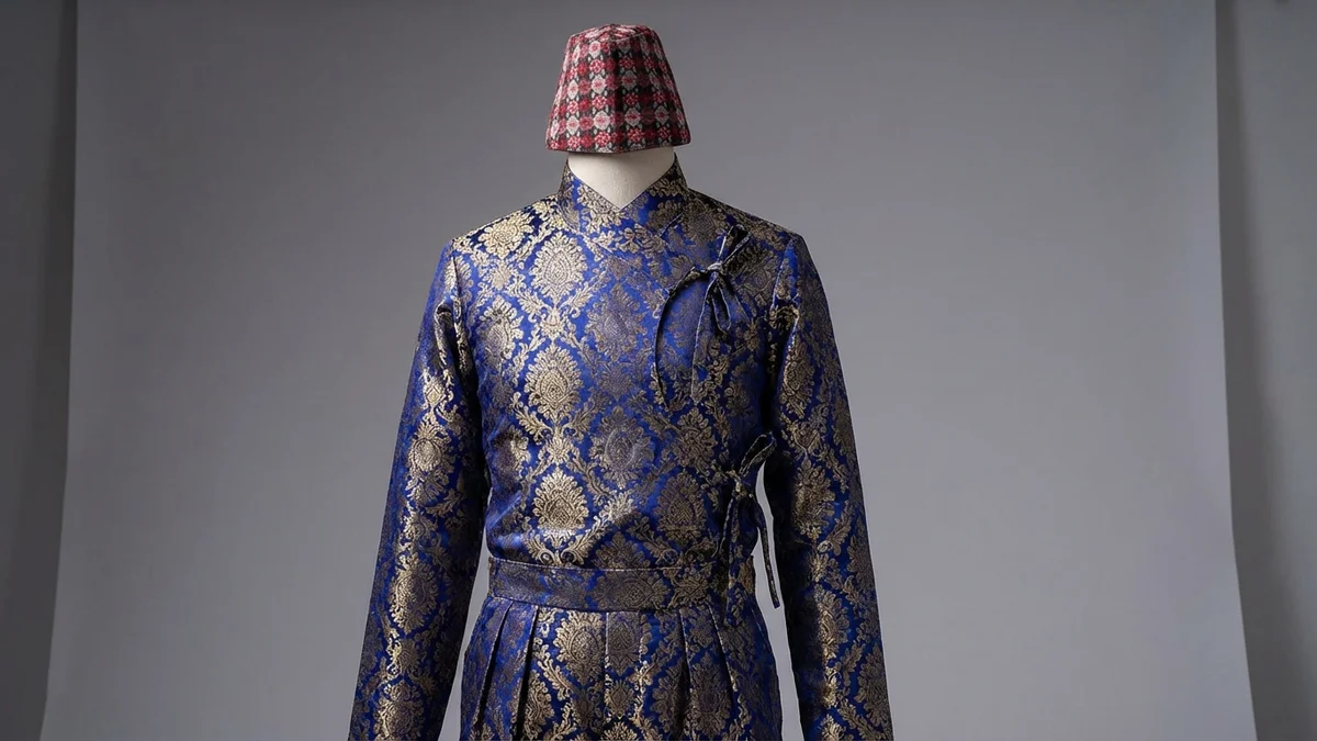 Nepali Men's Traditional Dress Daura Suruwal with Dhaka Topi