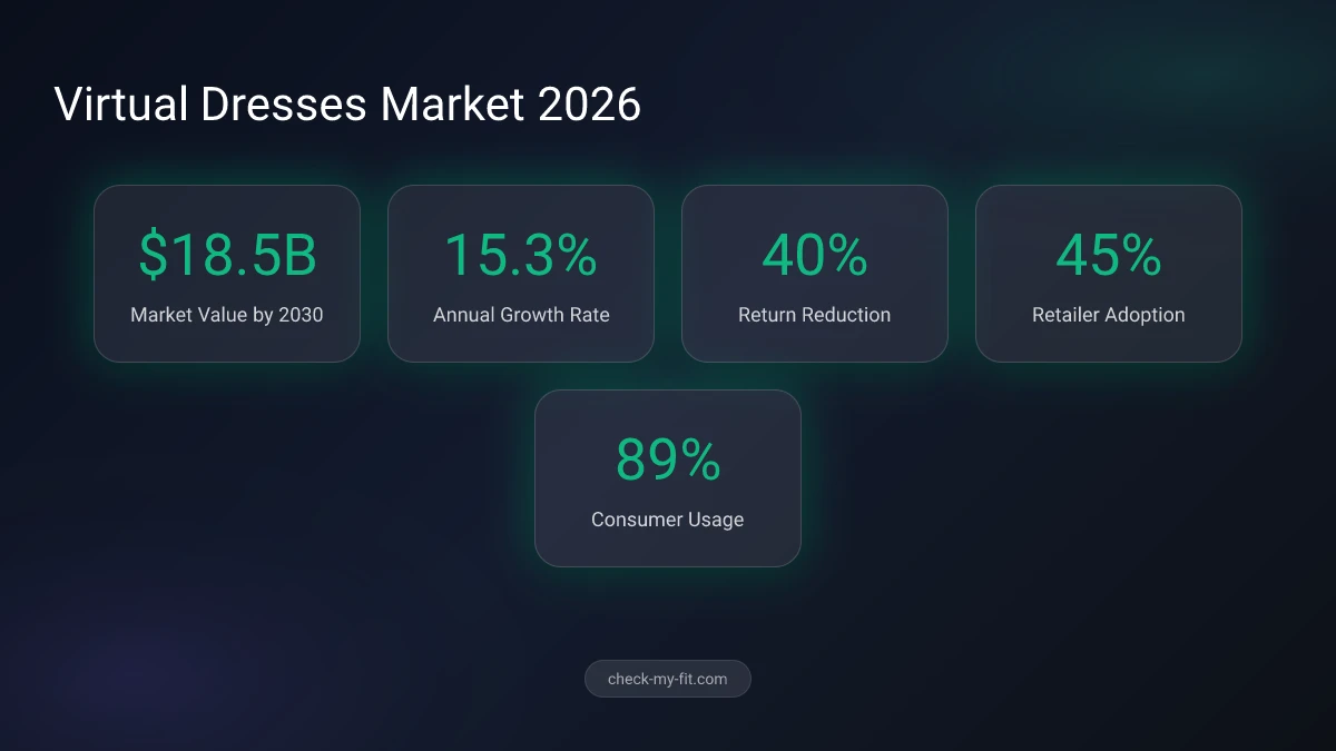 Virtual Dresses Technology - Key statistics about AI dress try-on adoption